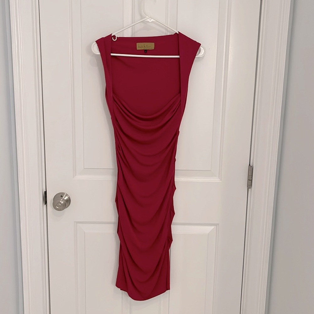 Nicole Miller fitted red dress. The size is a 2-4 although it’s listed as P.
